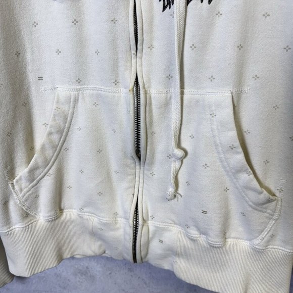 Vintage Billabong Hoodie Y2K Full Zip Embroidered Sweatshirt Large - Picture 4 of 15